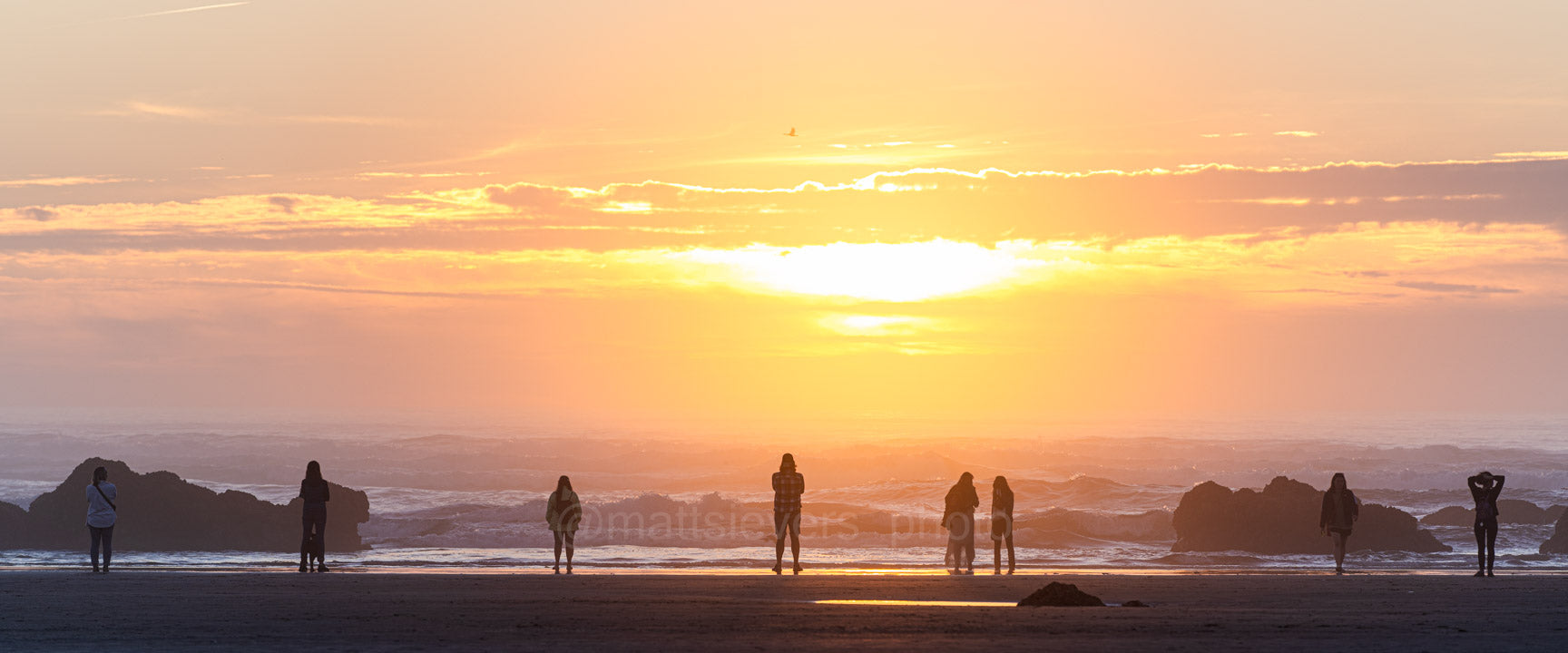 Sun Watchers, Hanging on to Summer - Cannon Beach, Oregon