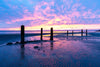 Dock Pilings at Low Tide (Pathway of Light) - Chinook, Washington